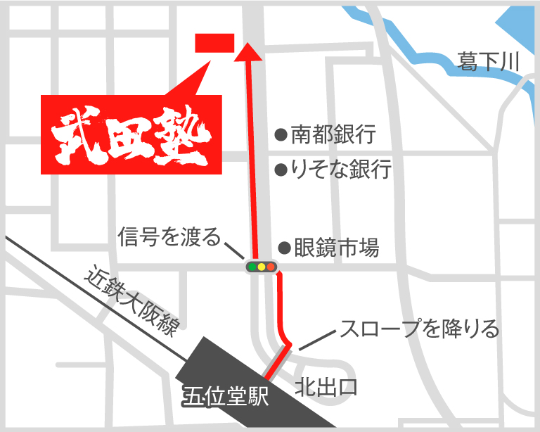 五位堂校地図