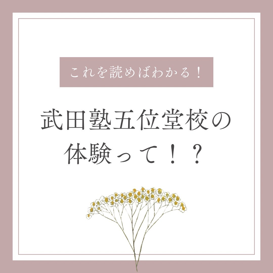 【五位堂校を体験したい方へ】武田塾の体験って何するの？